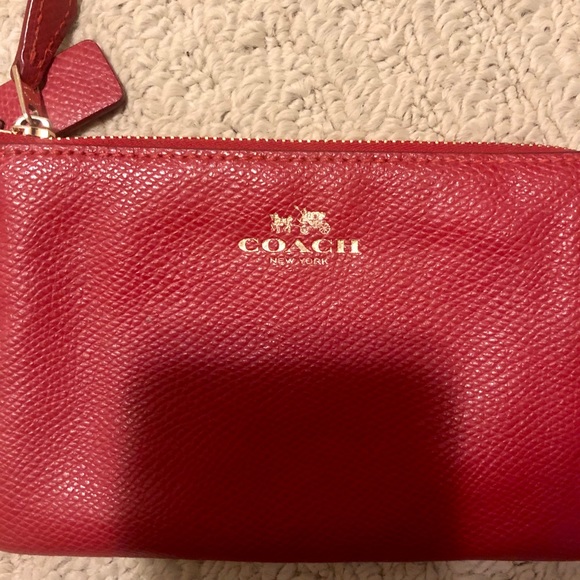 Red Coach Wristlet - Picture 3 of 3